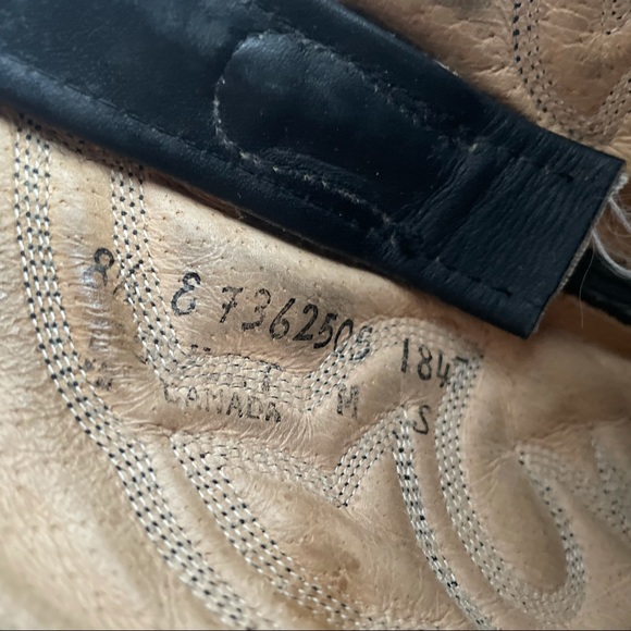 Boulet Black Leather Cowboy Boots Men’s Size 8.5 Style 7362505 Western Rodeo - Picture 9 of 9